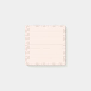 Persika blommiga Post-it-lappar Post-it Block
