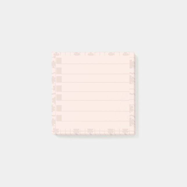 Persika blommiga Post-it-lappar Post-it Block (Framsida)