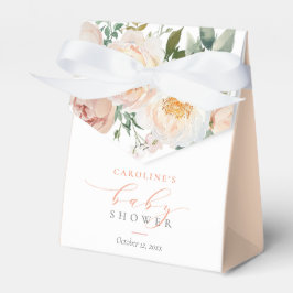 Persika Blommigt Baby i Bloom Girl Baby Shower Presentaskar