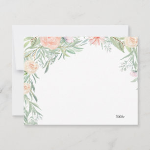 Persika Blommigt Canopy Personlig Stationery Anteckningskort