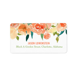 Persika Blommigtar | BRÖLLOP Adressetikett