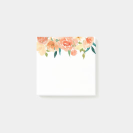 Persika Blommigtar Modern Chic Post-it Block