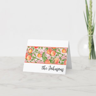 Persika Blossom Anpassat brevpapper Tack Car Kort