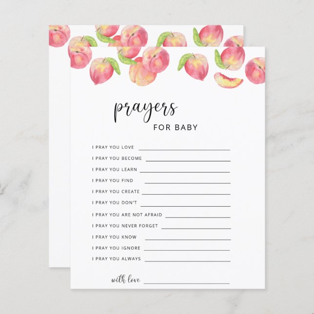 PERSIKA - böner för bebis (Fram/baksida)