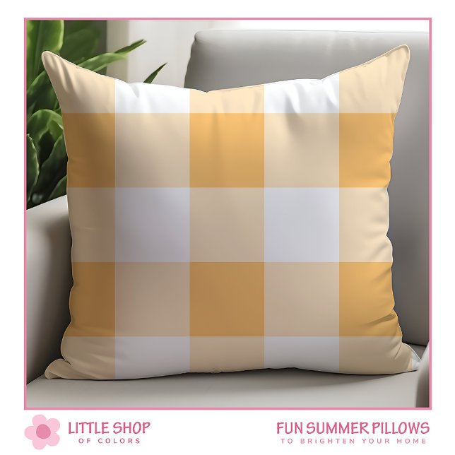 Persika Buffalo-rutigt mönster Kudde (Skapare uppladdad)