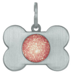 Persika Champagne Stjärnor Namnbricka Husdjur