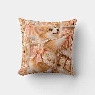 Persika Corgi Bandbutik Floral Ateljé Kudde