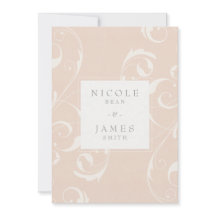 Persika & Crèmevit blomsterformad elegant bröllops