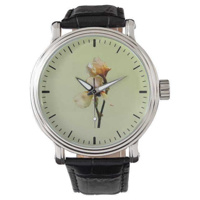 Persika Färgad Irises Armbandsur (Framsida)