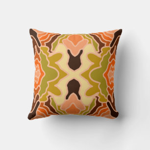 Persika Fuzz Boho Shabby Chic Geometrisk Abstrakt Kudde