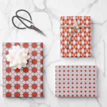 Persika Fuzz Geometric Mönster set 7