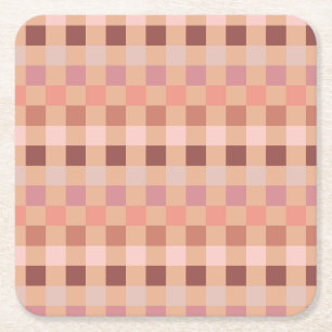 Persika Fuzz-kontrollpanel Underlägg Papper Kvadrat