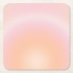 Persika Fuzz-övertoning Underlägg Papper Kvadrat<br><div class="desc">Övertoningskonstruktion - auraeffekt - persikofera fuzz-övertoning.</div>