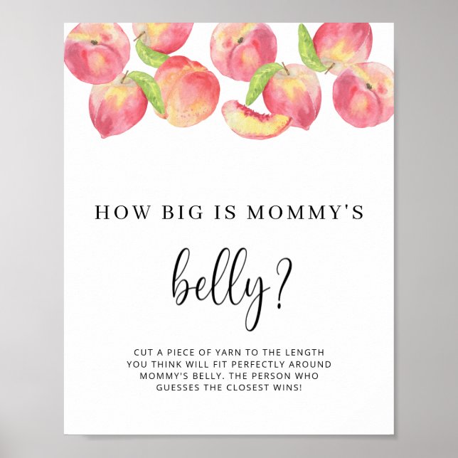Persika hur stor är mammans mage spelplansaffisch poster (Framsidan)
