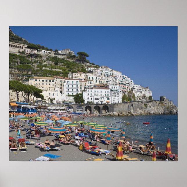 Persika i Amalfi, Kampanien, Italien Poster (Framsidan)