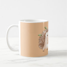 Persika Igelkott Gröna blad Drömmar Kaffemugg