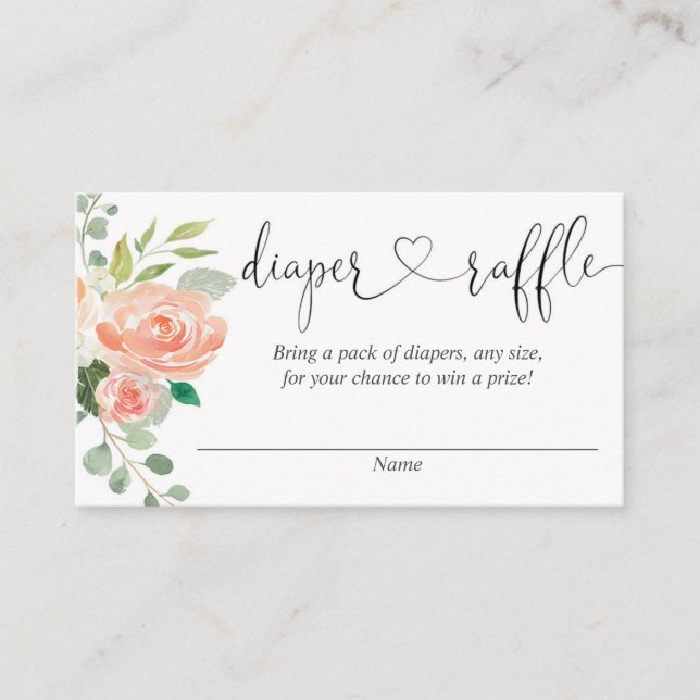 Persika,  jaberduschkort för barn, raffkort tilläggskort (Framsida)