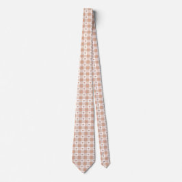 Persika Karo Hjärtan Rutig Retro Färg Halsduk Slips