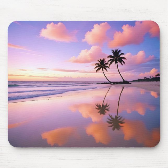 Persika liggande Tropical Sunset Dusk Tranquil Lug Musmatta (Framsidan)