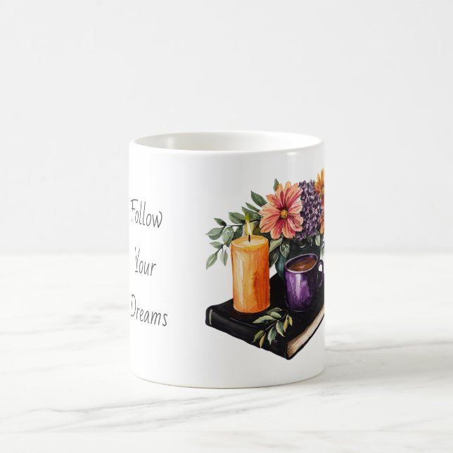 Persika Ljus Blommor Kaffemugg (Center)