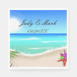 Persika med färgade Pappra servetter av stärkelsef