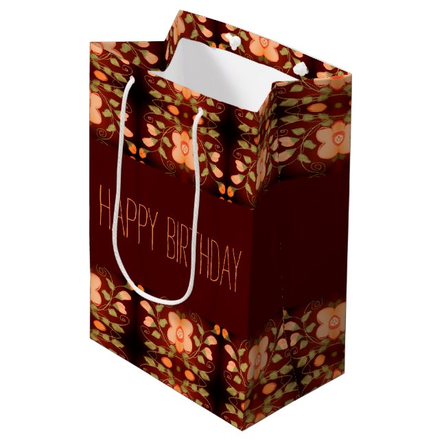 Persika med Orange Papper gåva från födelsedag (Framsidan Vinklad)