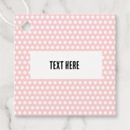 Persika med vita punkter gåvor etiketter