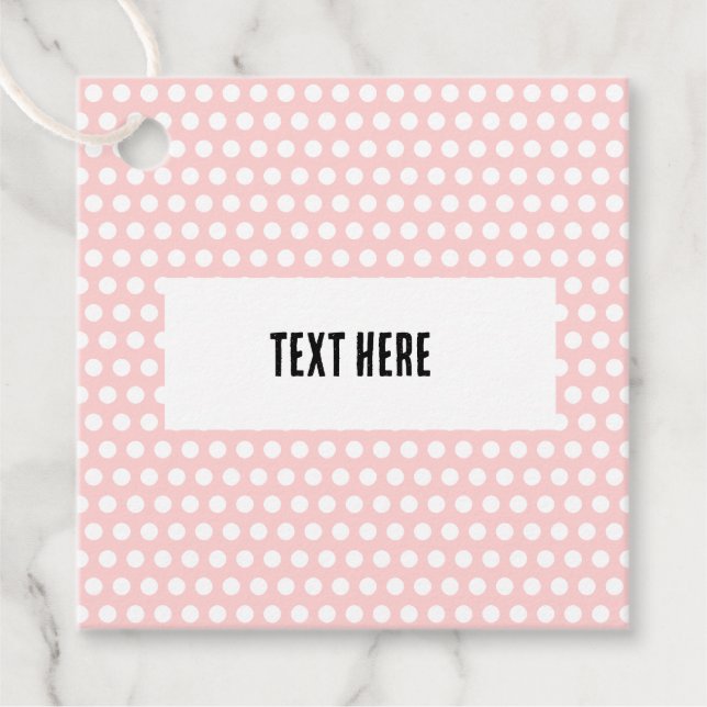 Persika med vita punkter gåvor etiketter (Framsida)