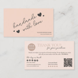 Persika Modern Script QR-kod, Tackljus Visitkort