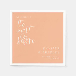 Persika natten före repetitionsmiddagen pappersservett