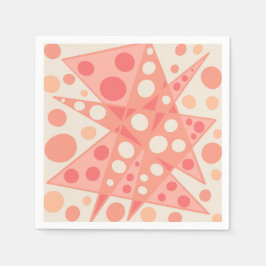 Persika- och korallform för abstrakt pappersservett