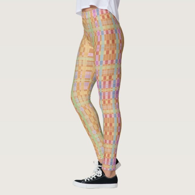 Persika och Plaid Leggings (Vänster)
