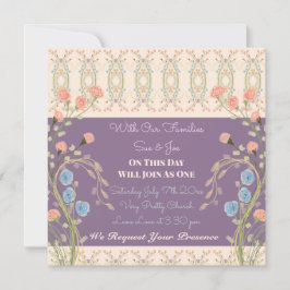 Persika och plommon av elegant inbjudningar