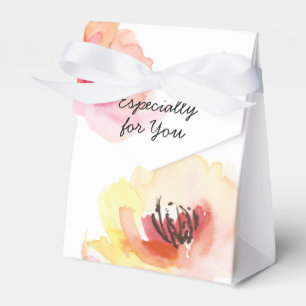 Persika och Rosa Blommigt för vattenfärg Presentaskar