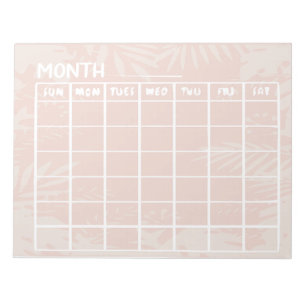 Persika odaterad kalender anteckningsblock