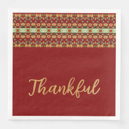 Persika Orange och burgundy Pappersservett