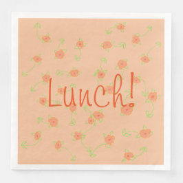 Persika Orange och Grönt Pappersservett