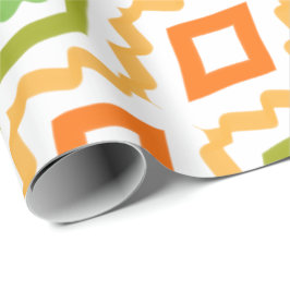 Persika Orange och Grönt Presentpapper