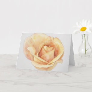 Persika Orange Ros Blomma Blommig Konst Notkort Kort