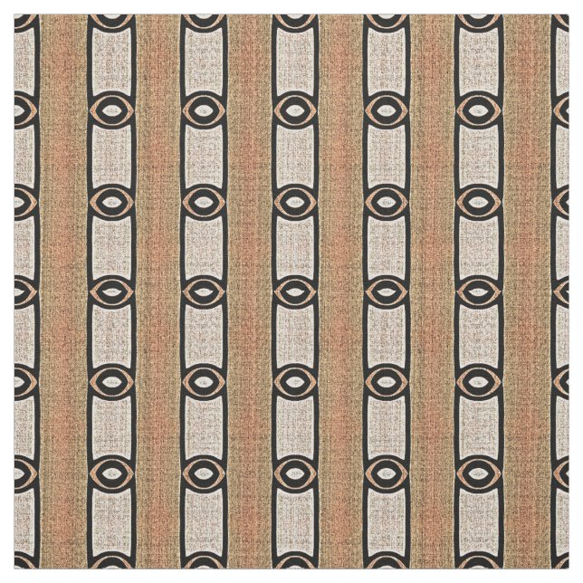 Persika Orange Taupe Beige Brown Bali Batik Mönste Tyg (Provkarta)