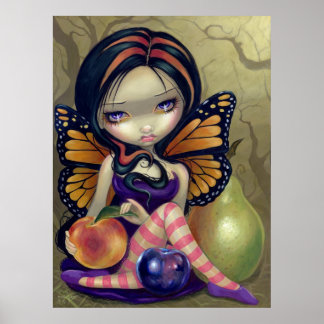 Persika, Plommon, Pear Art Skriv ut fantasi Frukej Poster