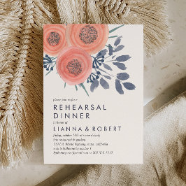 Persika poppies Rehearsal Dinner Inbjudningar