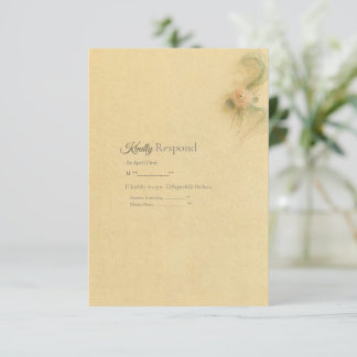 Persika Ranunculus Smör Gult RSVP-kort OSA Kort
