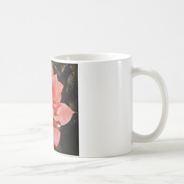 Persika ro och trädroppar kaffemugg (Höger)