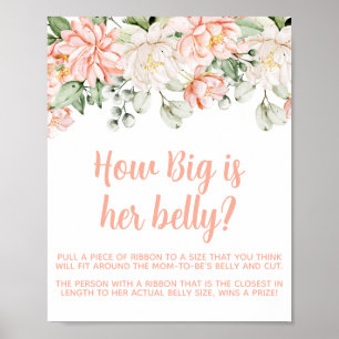 Persika Rodnad Elfenben Baby Shower Stor Buk Skylt