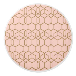 Persika Rodnad & Modern Boho Geometrisk Glam Knopp