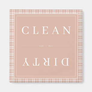Persika Rosa Clean eller Dirty Dishwasher Magnet