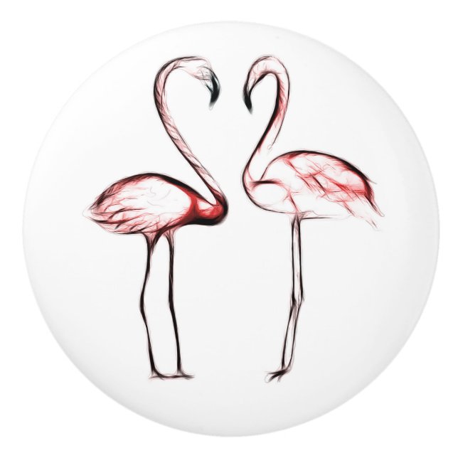 Persika Rosa Flamingos Flamingo Tropisk Knopp (Framsidan)