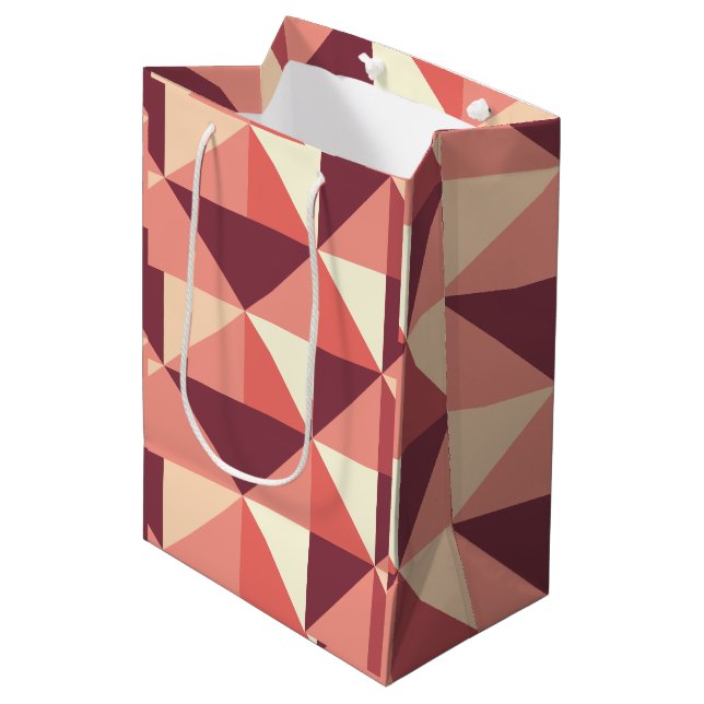 Persika Rosa Lila Triangel Geometrisk  (Framsidan Vinklad)