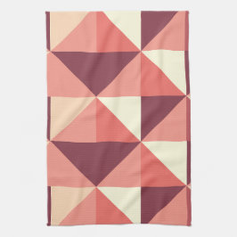 Persika Rosa Lila Triangle Geometric Kökshandduk